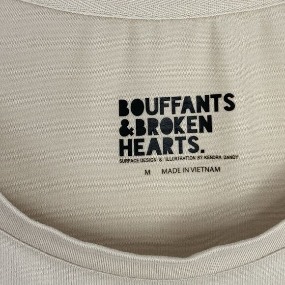 Bouffants & Broken Hearts Cozy Pajama Shirt Medium Beige - Picture 6 of 12